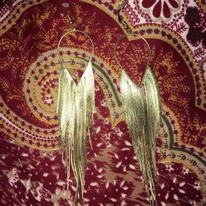 Gold waterfall earrings